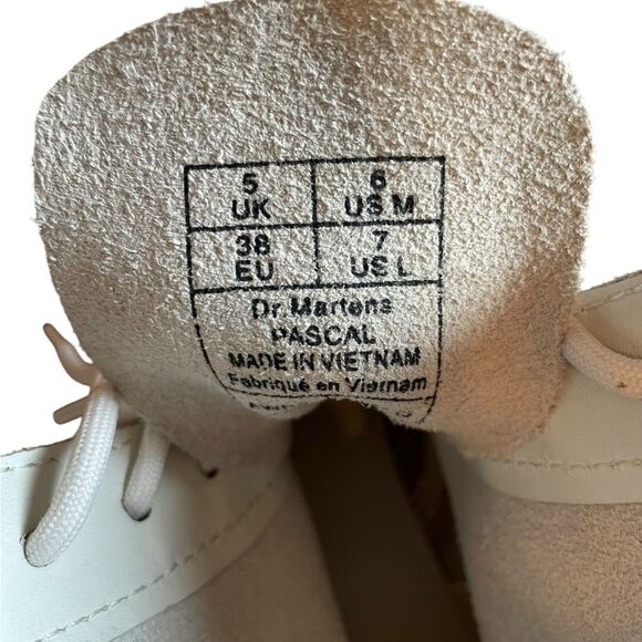 Dr Martens Pascal Painter Leather Combat Boots Womens Size 7 Mens Size 6 White - Picture 8 of 11